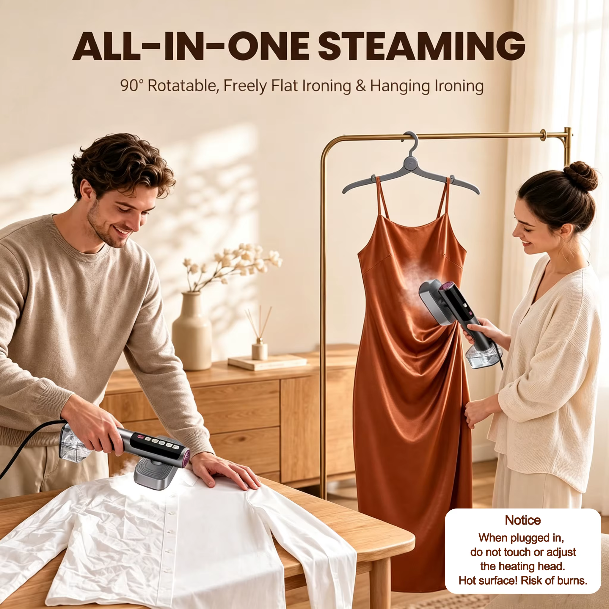 Défroisseur Vapeur Portable Multifonctionnel pour Vêtements – Idéal Voyage
