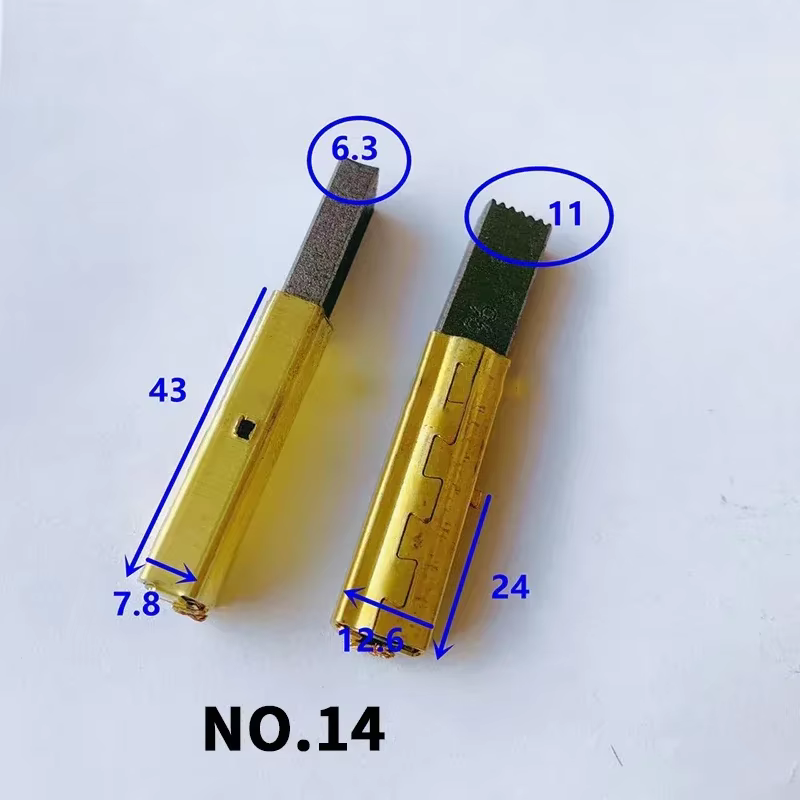 Extracteur d'aspirateur avec brosse en carbone, machine d'aspiration, moteur 6x8, boîtier en cuivre, support de brosse en carbone, 6.3x11, 6.5x11, 6.3x9.5