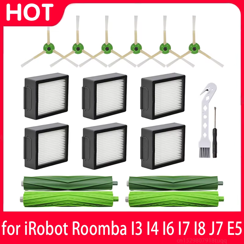 Pour iRobot Roomba I7 I7 + I3 I3 + I4 I4 + I6 I6 + I8 I8 + J7 J7 + E5 E6 E7 filtre brosse principale vadrouille tissu sac à pous
