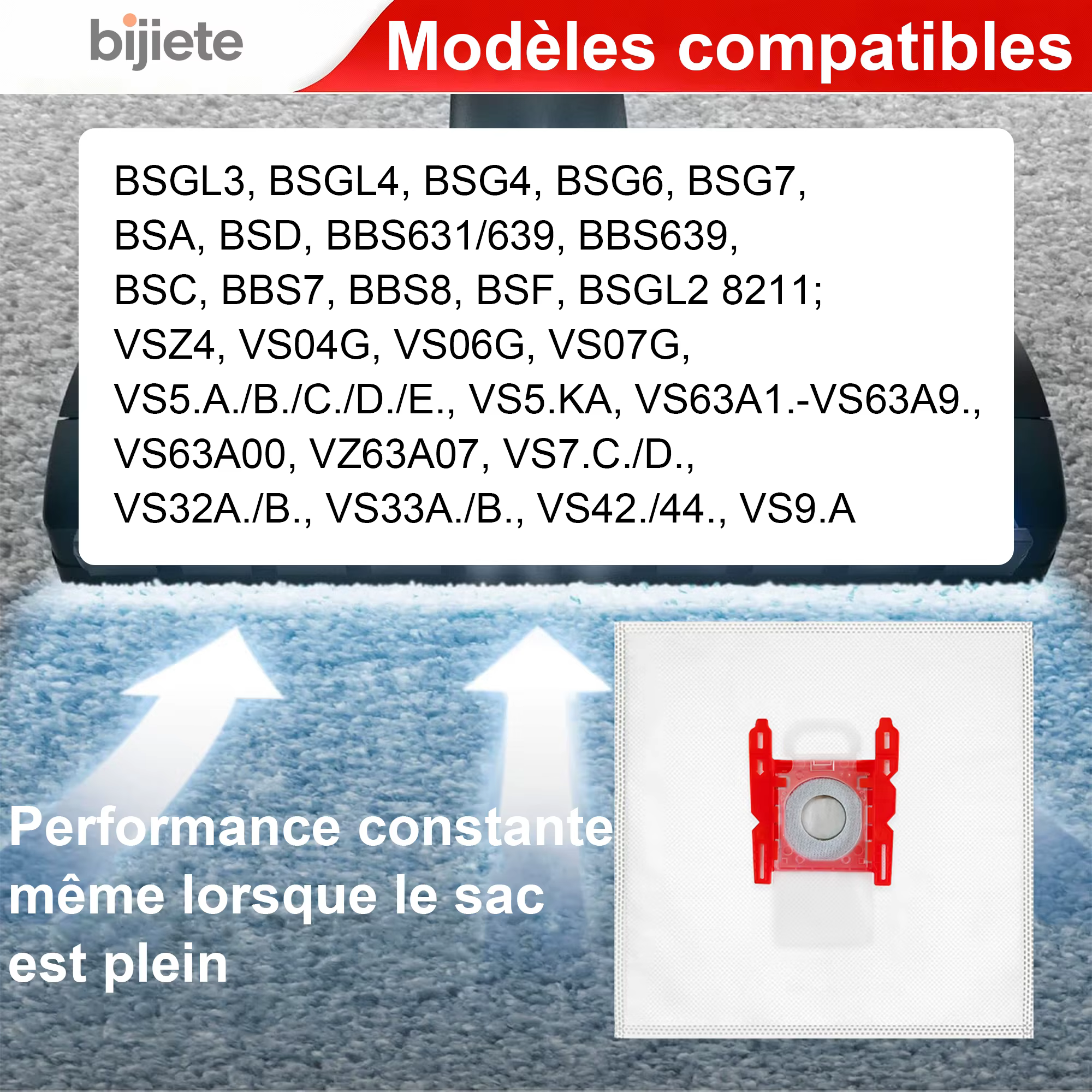 Sacs PowerProtect pour aspirateur Bosch Type G