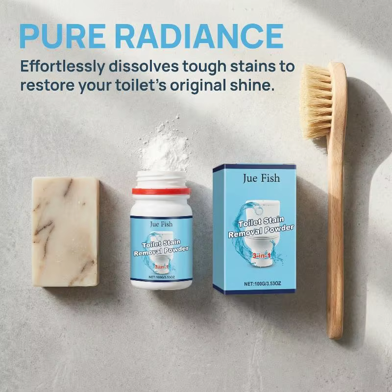 Nouvelle poudre de décontamination pour toilettes, nettoie, désodorise, désinfecte, élimine les taches tenaces et le calcaire, poudre nettoyante moussante pour toilettes