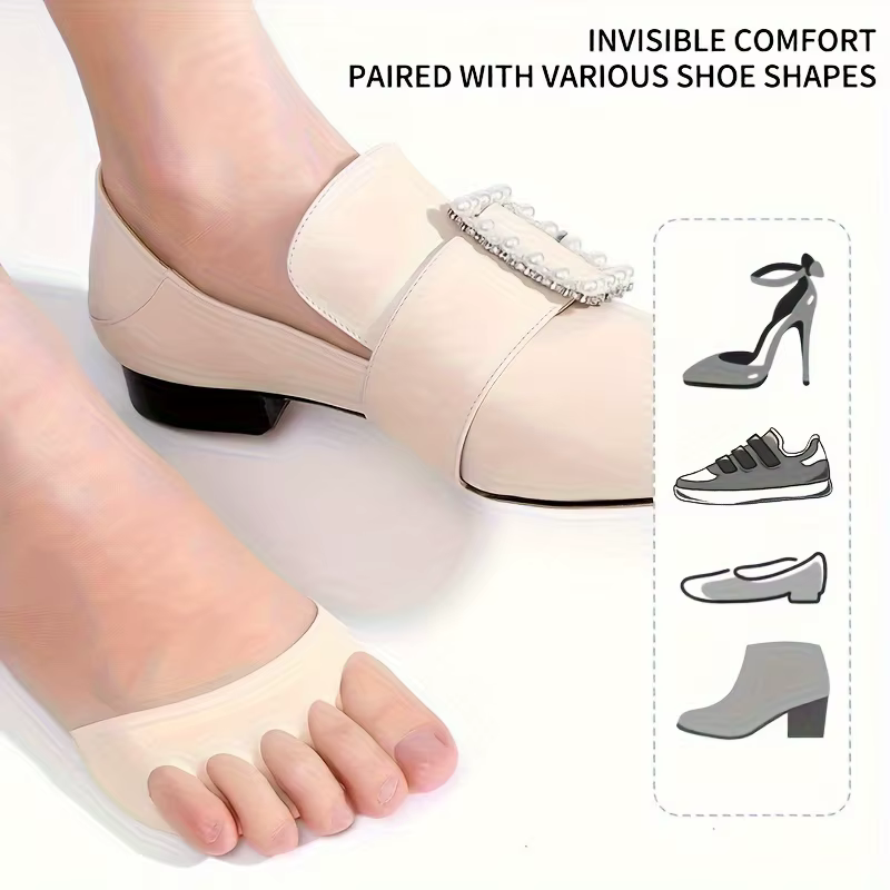 Coussinet de pied pour l'avant-pied à talons hauts, soutien métatarsien doux et Invisible, semelle intérieure antidérapante et anti-mousse, semelle intérieure confortable