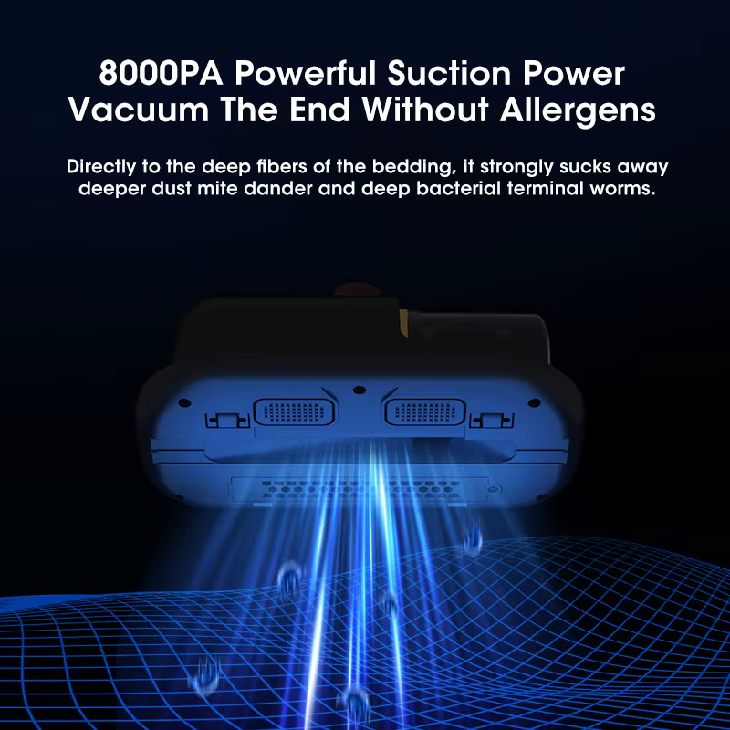 Aspirateur anti-acariens UV électrique 10kPa, puissant, portable, pour la désinfection des canapés et matelas