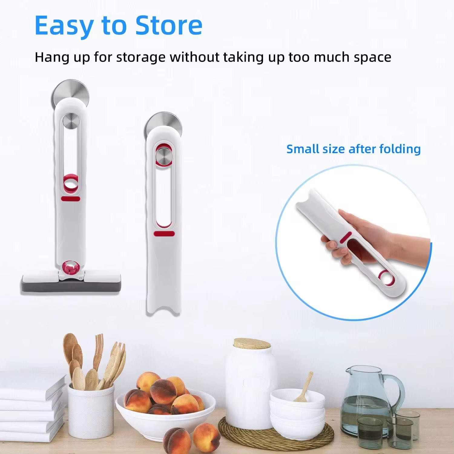 Mini vadrouille Portable pliable, nettoyage ménager, lavage mains libres pour le nettoyage du sol, des fenêtres de bureau, des outils de nettoyage de voiture