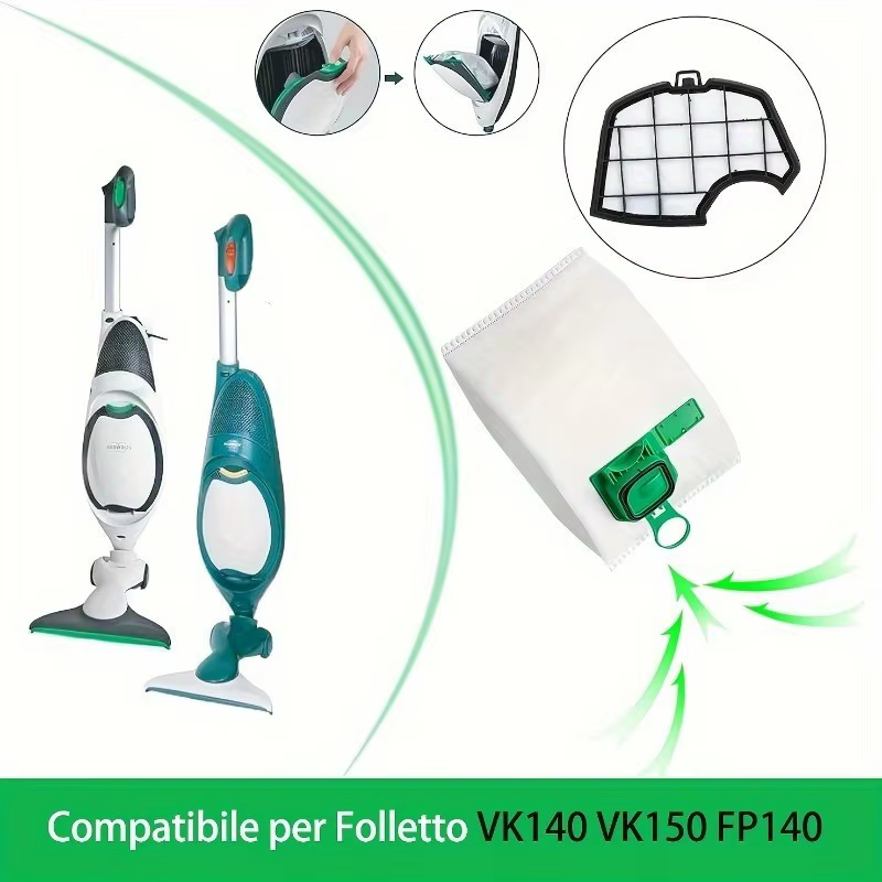 Sacs d'aspirateur HEPA de remplacement