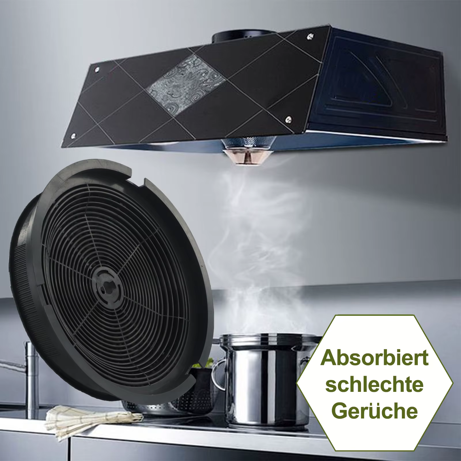 1 pièce 1015427 Filtre à charbon actif pour hotte aspirante pour Refsta K25