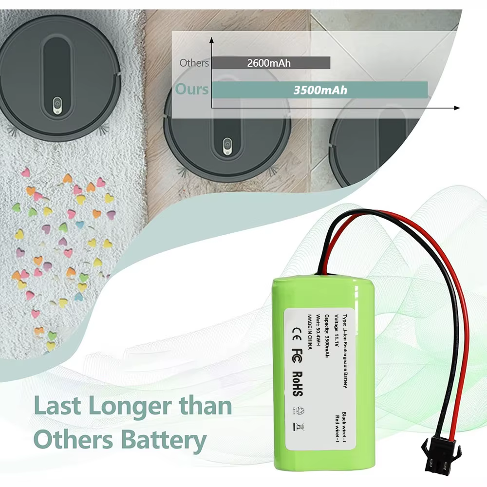 Batterie haute capacité 3500mAh pour aspirateur Vactidy T6 T7 T8
