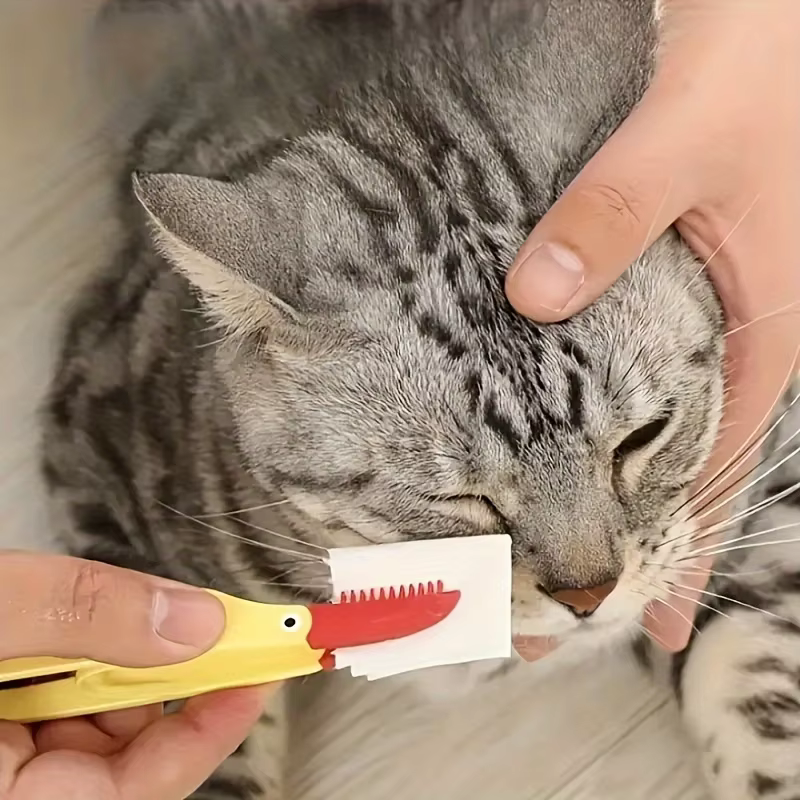 Peigne anti-taches pour animaux de compagnie, brosse de nettoyage douce des yeux de chien pour fournitures de toilettage pour animaux de compagnie, aucune électricité nécessaire, 1 pièce