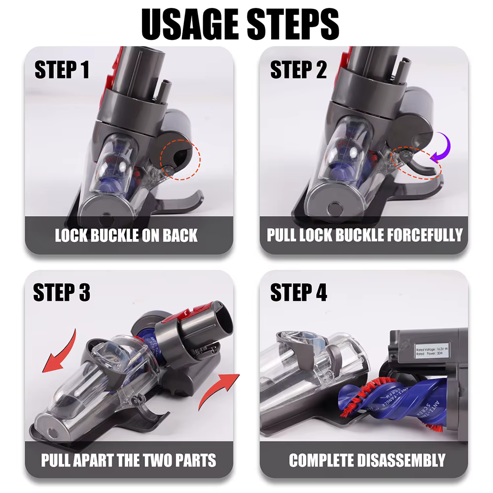 Tête de brosse Anti-emmêlement pour aspirateur numérique Dyson V12 Detect Slim/V10