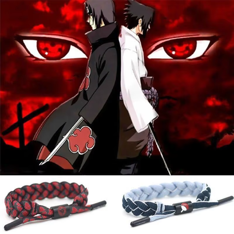 Bracelet tressé Naruto et Sasuke, accessoires de couple, cadeau, motif petit lion, merchandising anime Naruto