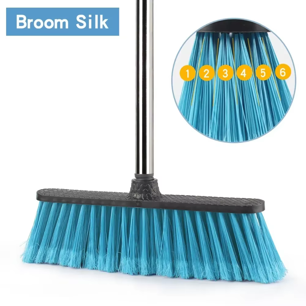 Balai de nettoyage de sol avec manche long réglable