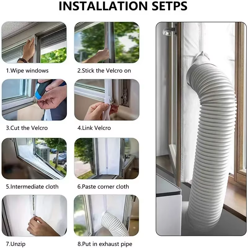 Joint de fenêtre AirLock pour climatiseur Portable 3/4M