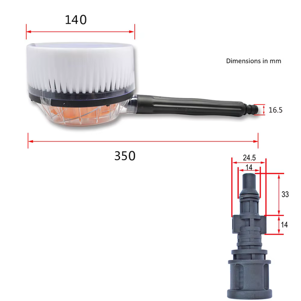 Brosse de lavage de voiture haute pression