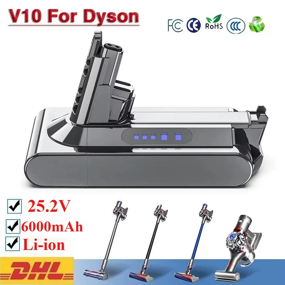 Pour batterie Dyson V10 SV12 6Ah pour aspirateur Cyclone V10/Animal/Absolute/Motorhead/moelleux