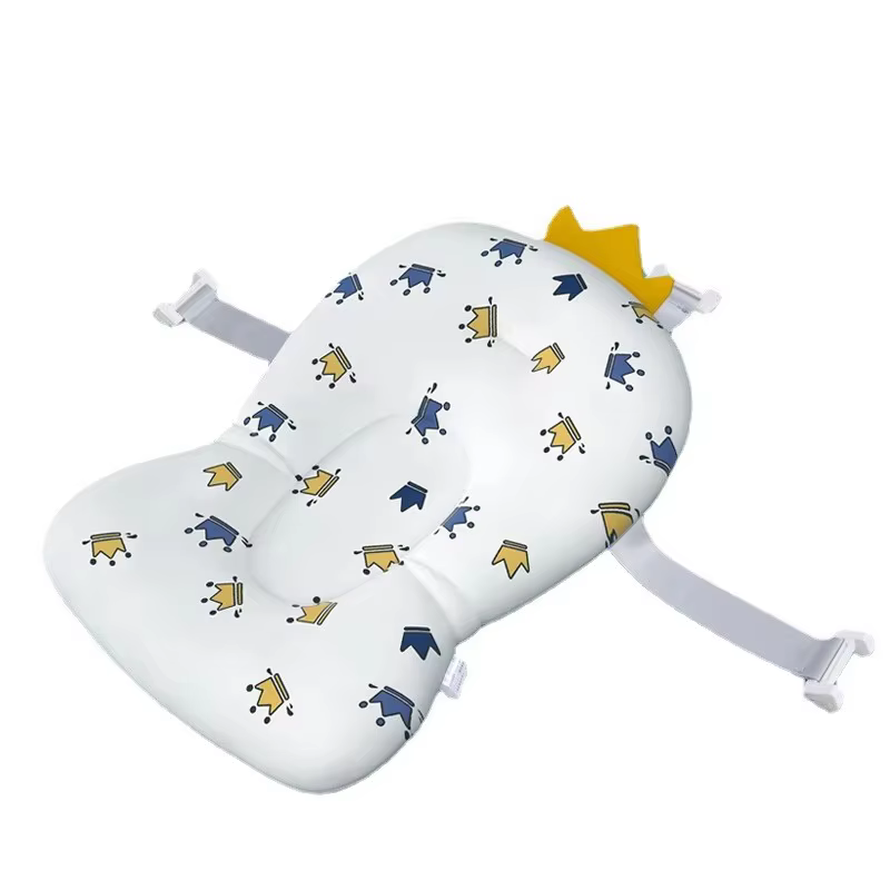Tapis de soutien de siège de bain pour bébé, antidérapant, doux et confortable, coussin de corps pliable, chaise de baignoire pour nouveau-né, oreiller de baignoire