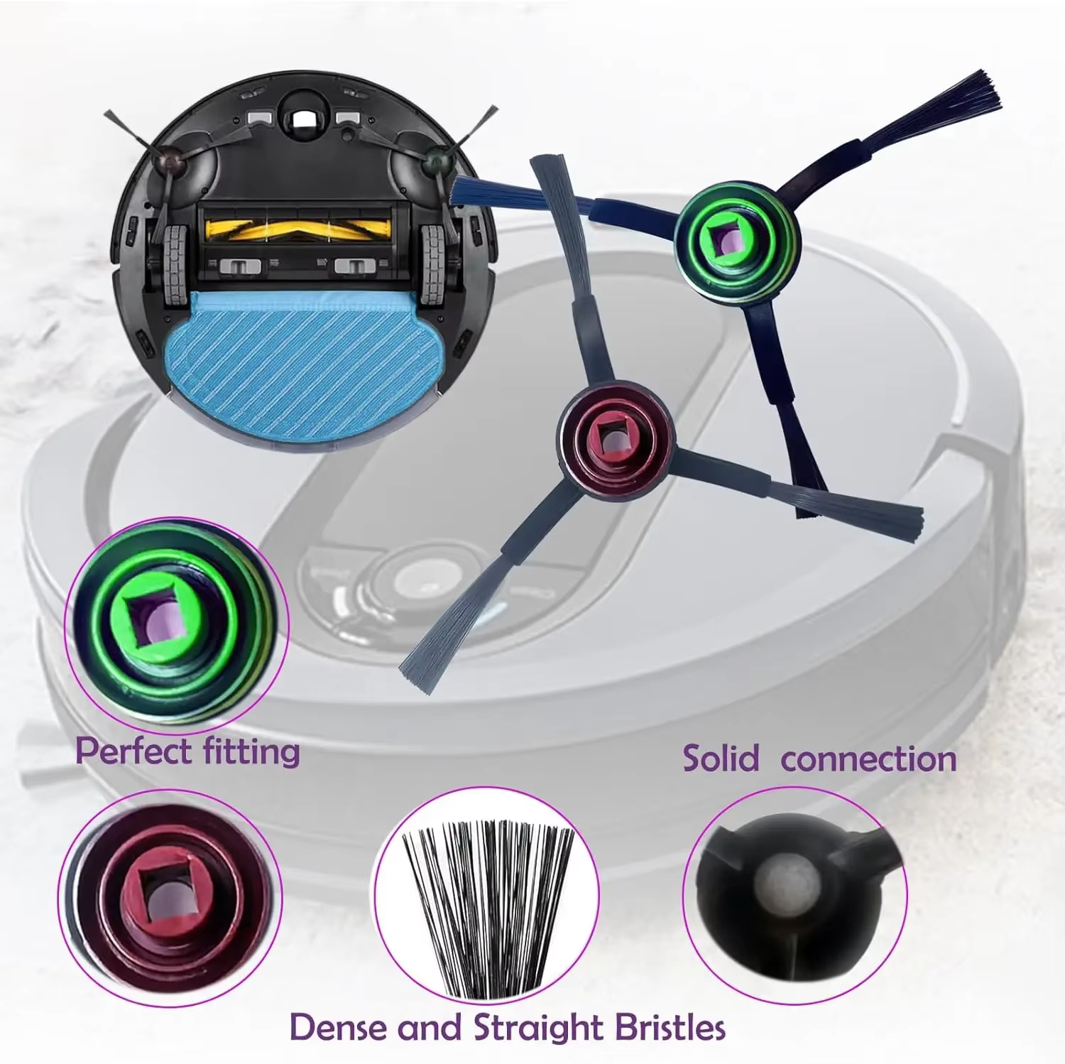 Brosse latérale pour Ecovacs Deebot OZMO 920