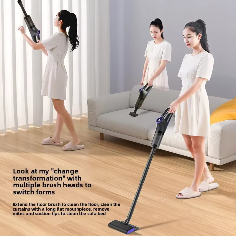 Aspirateur portable sans fil 15000PA, forte aspiration, 120W, rechargeable par USB, machine de nettoyage domestique, léger et compact.