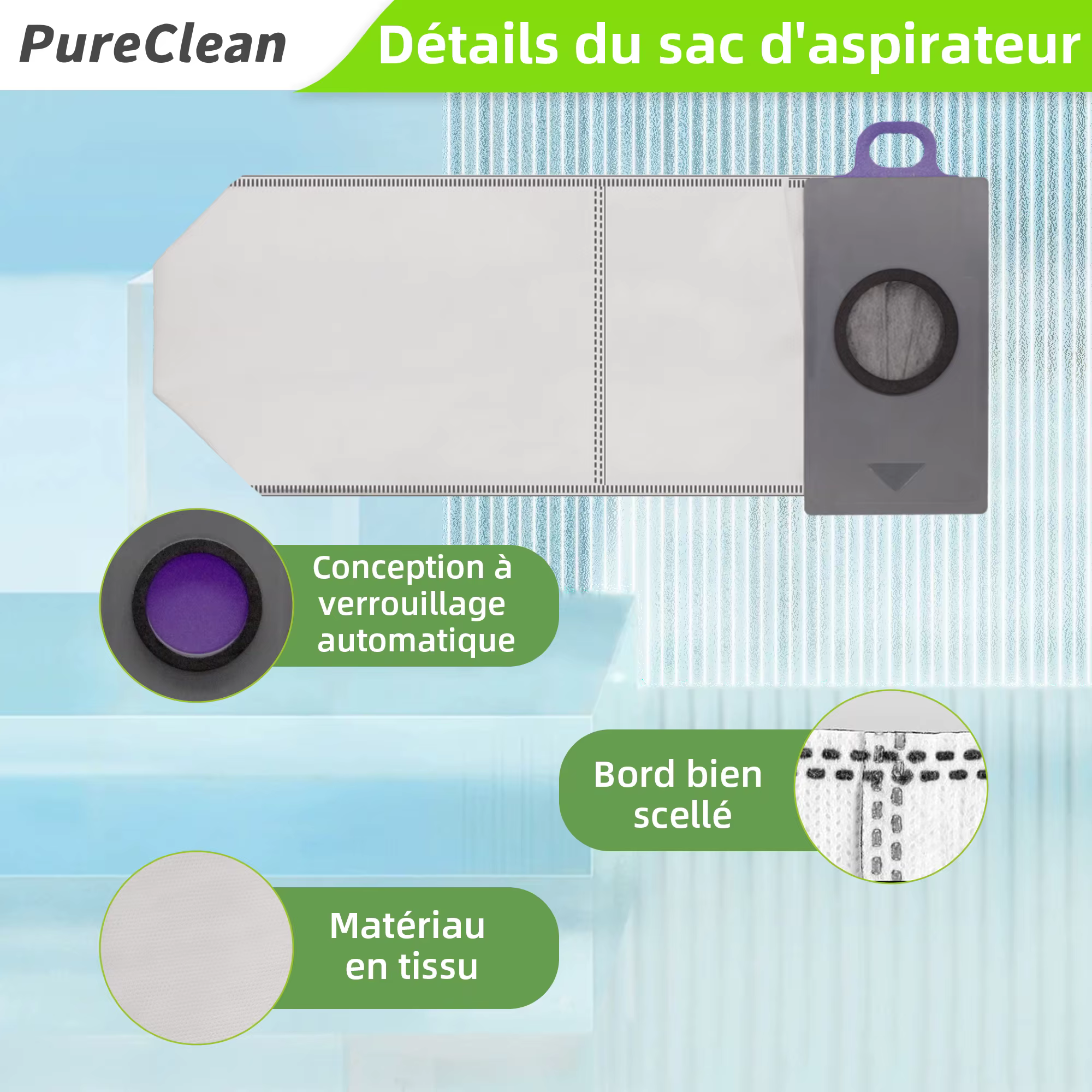 Sacs à poussière pour aspirateur Narwal Flow (station compacte) J5X 002