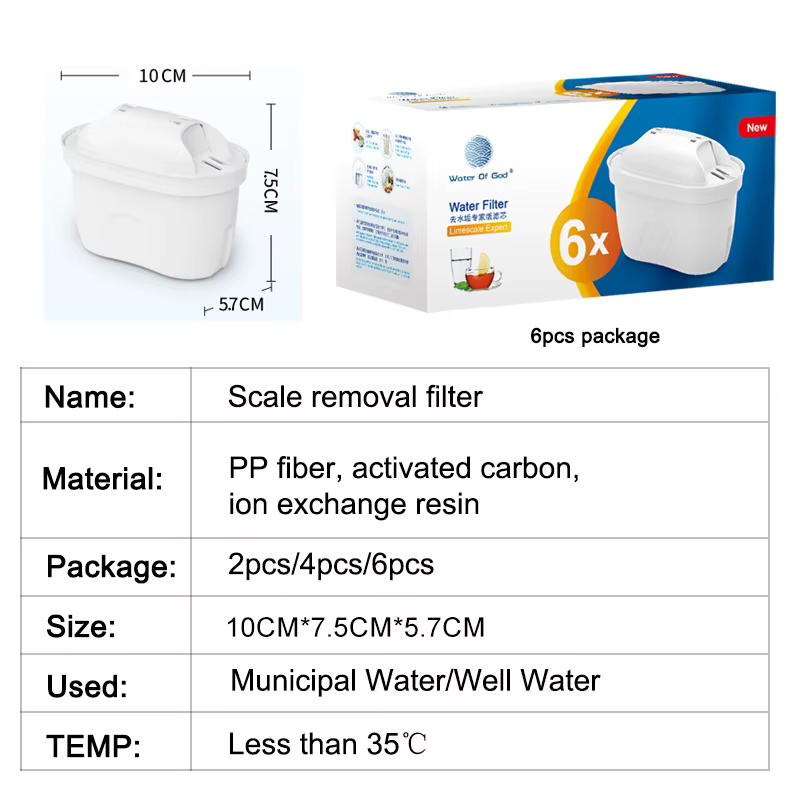 Pour Brita Maxtra 2 pièces/6 pièces cartouche de filtres à eau calcaire impuretés de chlore purifier bouilloire active filtre à eau au charbon