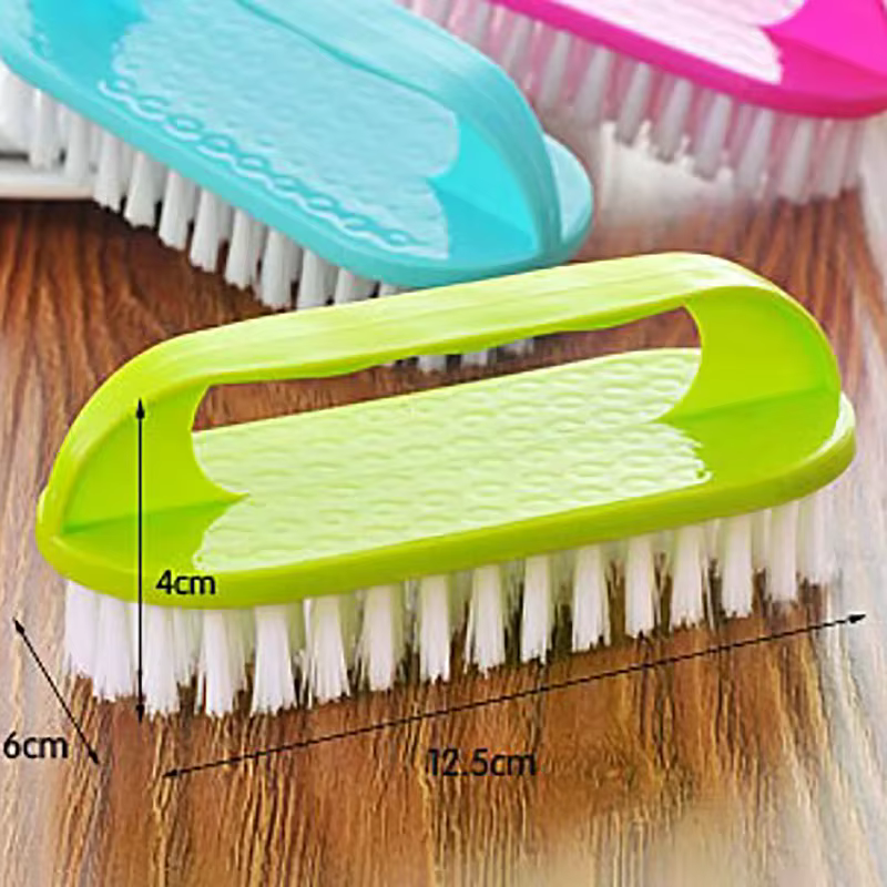 Brosse de nettoyage aléatoire à poils doux pour linge, vêtements et chaussures – Brosse portable en plastique pour le nettoyage des mains