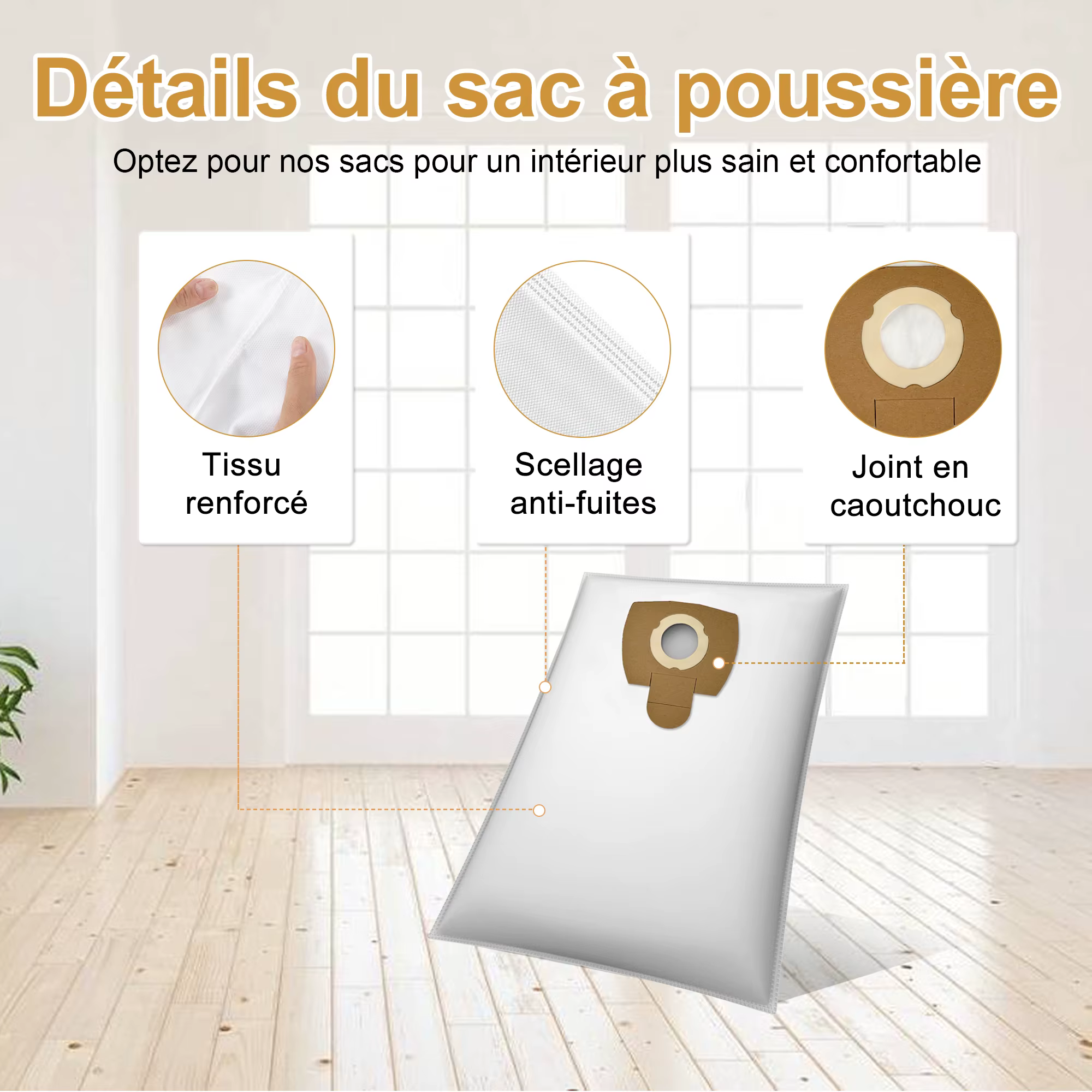 Sacs d'aspirateur pour Makita 446L VC2010L VC3011L VC2511 VC 2512 L 1025L 412/415 912/915