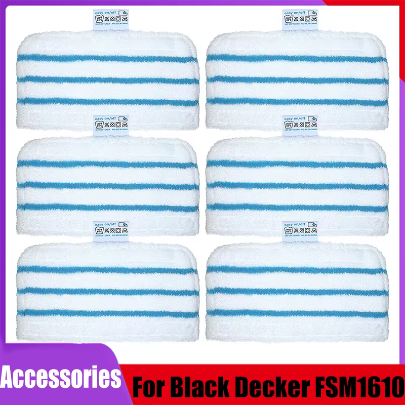 Pour Black Decker vadrouille à vapeur FSM1610/FSM1630/FSMH13E5/FSMH1321-A9/FSM1616/HSMC1321 microfibre lavable tampon de nettoyage accessoires