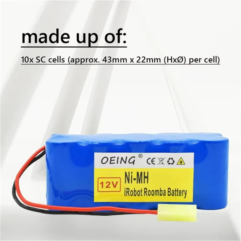 Batterie rechargeable 12 V SC Ni-MH 6000 mAh pour Rowenta