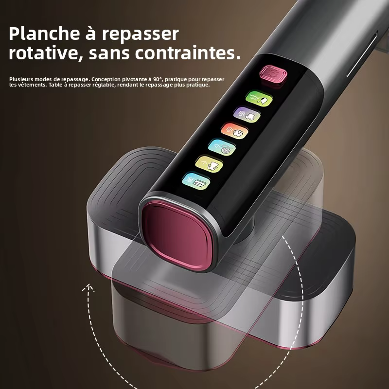 Défroisseur Vapeur Portable 1800W Multifonctionnel à Préchauffage Rapide en 10 Secondes (Prise EU/US) pour Vêtements et Tissus – Idéal Maison et Voyage