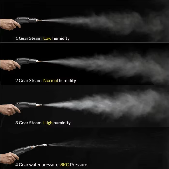 Pistolet de pulvérisation d'eau haute pression et haute température 110V 220V, nettoyeur à vapeur électrique, humidité réglable pour hotte de cuisine de voiture