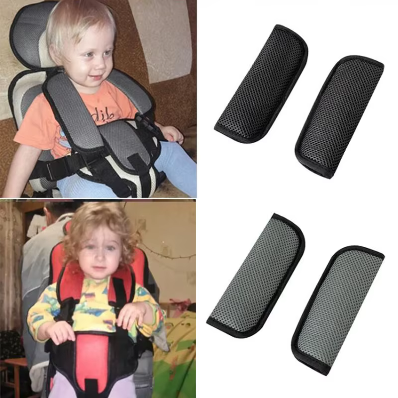 Sangles de siège de voiture, épaulettes pour bébé et enfants, accessoires de poussette de remplacement ​   Housses de sangle de ceinture de sécurité souples pour poussette