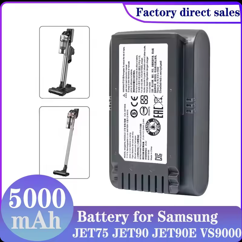 Batterie d'origine 100% pour aspirateur sans fil Samsung Vs9000 Jet90 Jet75 Jet90E VCA-SBT90