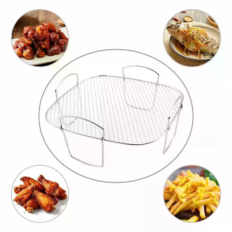 Support de rôtissage multifonctionnel Compatible Airfryer déshydrateur support de barbecue cuisson à vapeur outils de cuisson pour accessoires de friteuse à Air