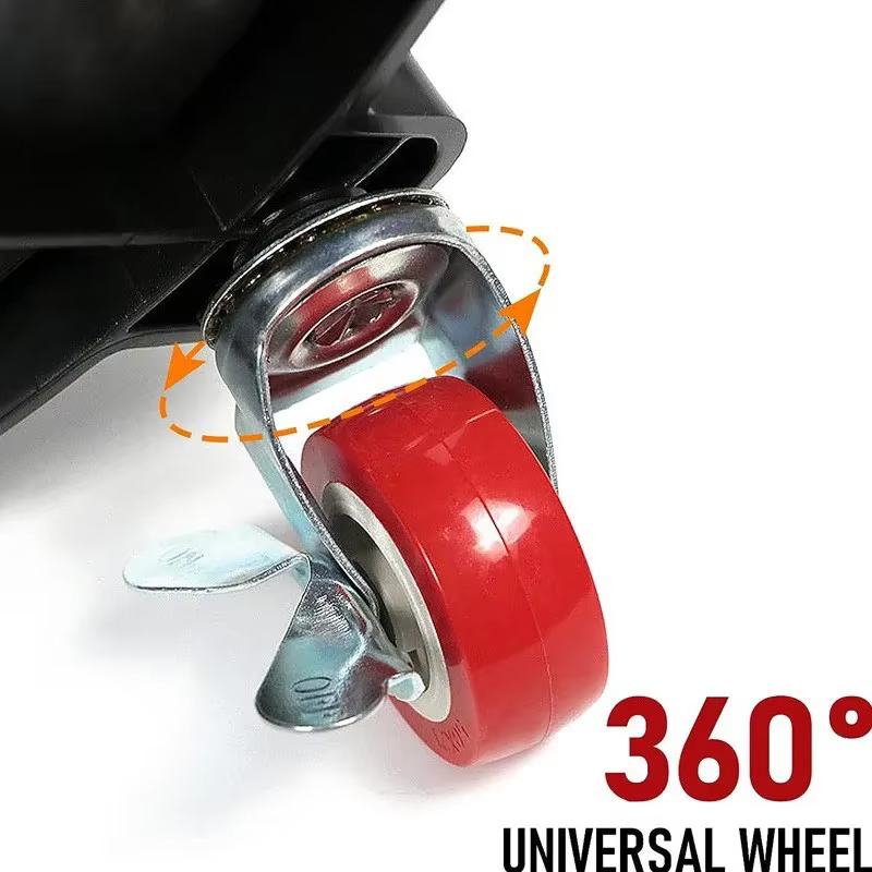 1 pièces seau roulant amovible Dolly 360 ° Kit de détail de roulette pivotante tournante avec plateau de rangement de