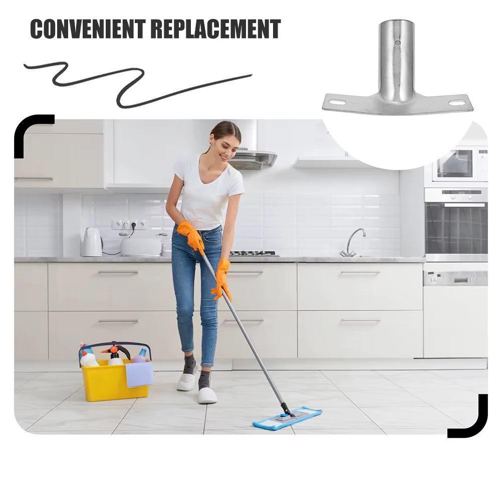 Lot de 2 supports métalliques pour manche de balai