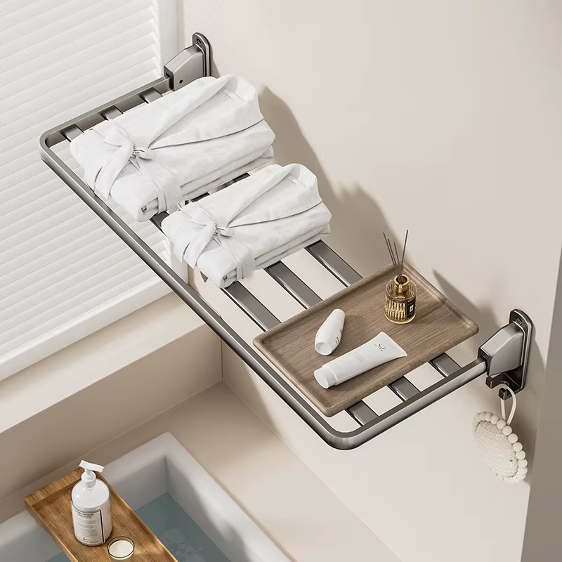 Séchoir à linge de balcon en aluminium pliable