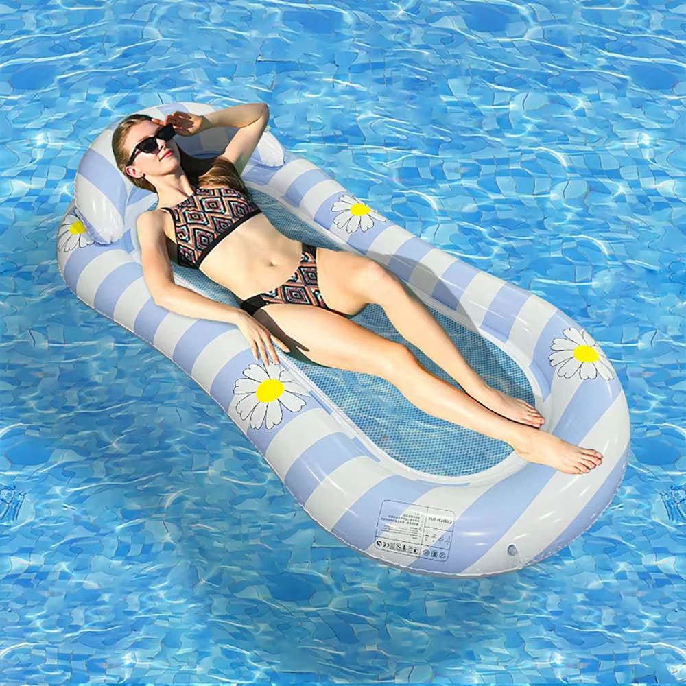 1PC Hamac aquatique gonflable, coussin flottant, matelas pneumatique, chaise longue flottante, planche de sport aquatique, accessoires de piscine