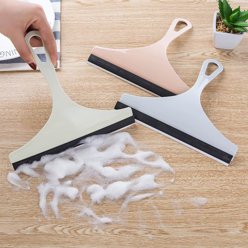 Raclette en caoutchouc pour vitres de voiture, nettoyeur de vitres, essuie-glace à eau, douche à domicile, grattoir à eau, écrans de verre de douche