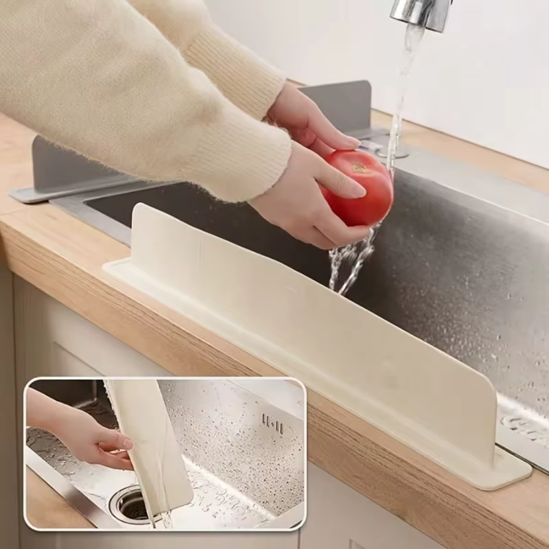 Baffle anti-éclaboussures en silicone à ventouse pour évier de cuisine