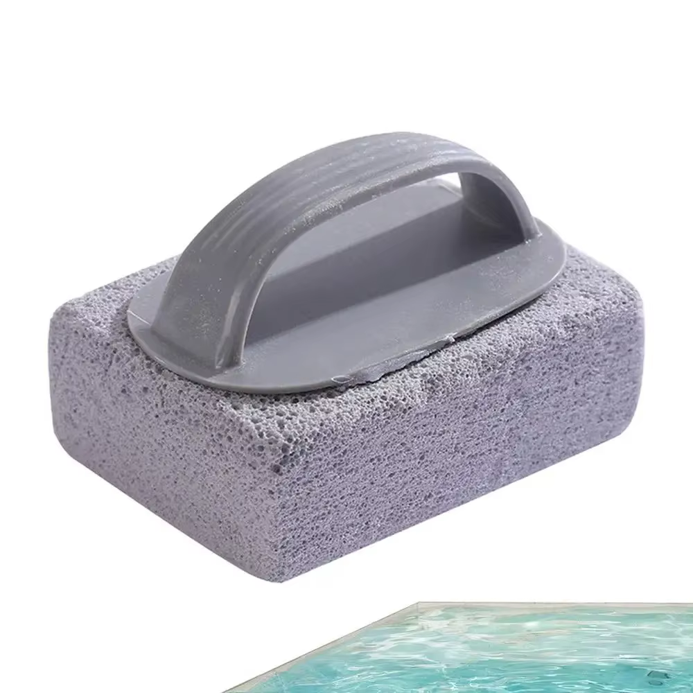 Brosse de nettoyage manuelle pour carreaux de piscine, éliminateur de calcaire, pierre ponce pour piscines extérieures