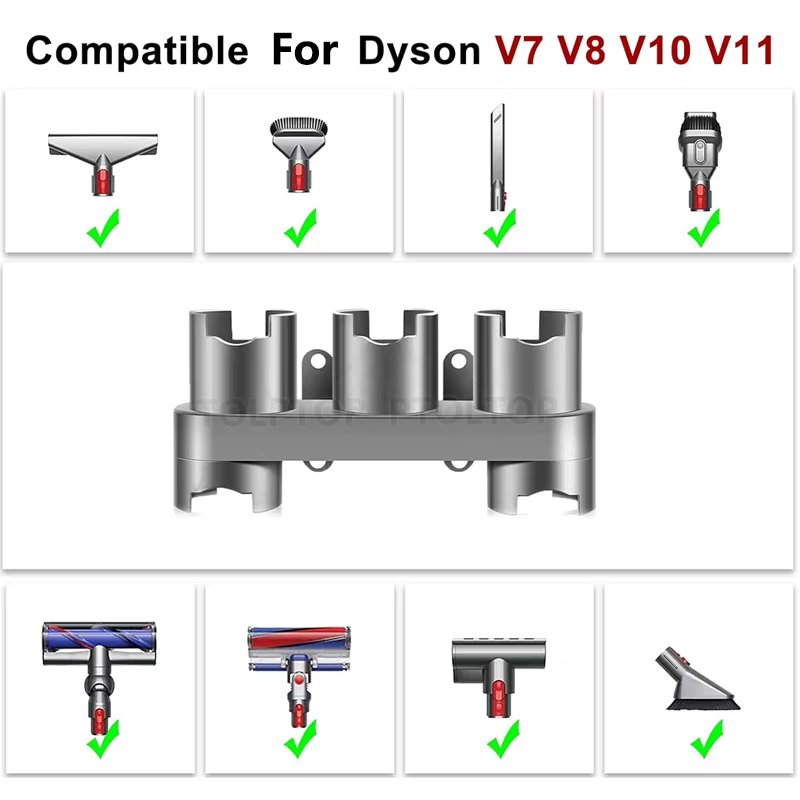 Support mural en T pour aspirateur Dyson V7, V8, V10, V11, V12, V15, pièces de salle de bain