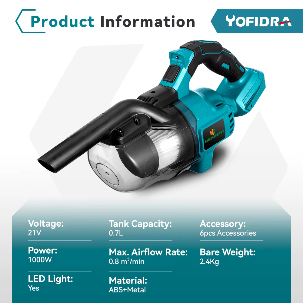 Makita – aspirateur électrique sans fil 1000W