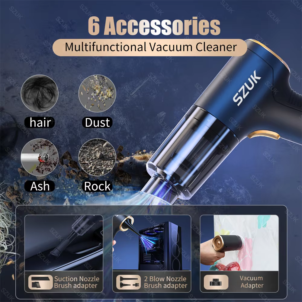 Aspirateur de voiture Mini puissant forte aspiration 2024 moteur sans brosse pour appareil ménager