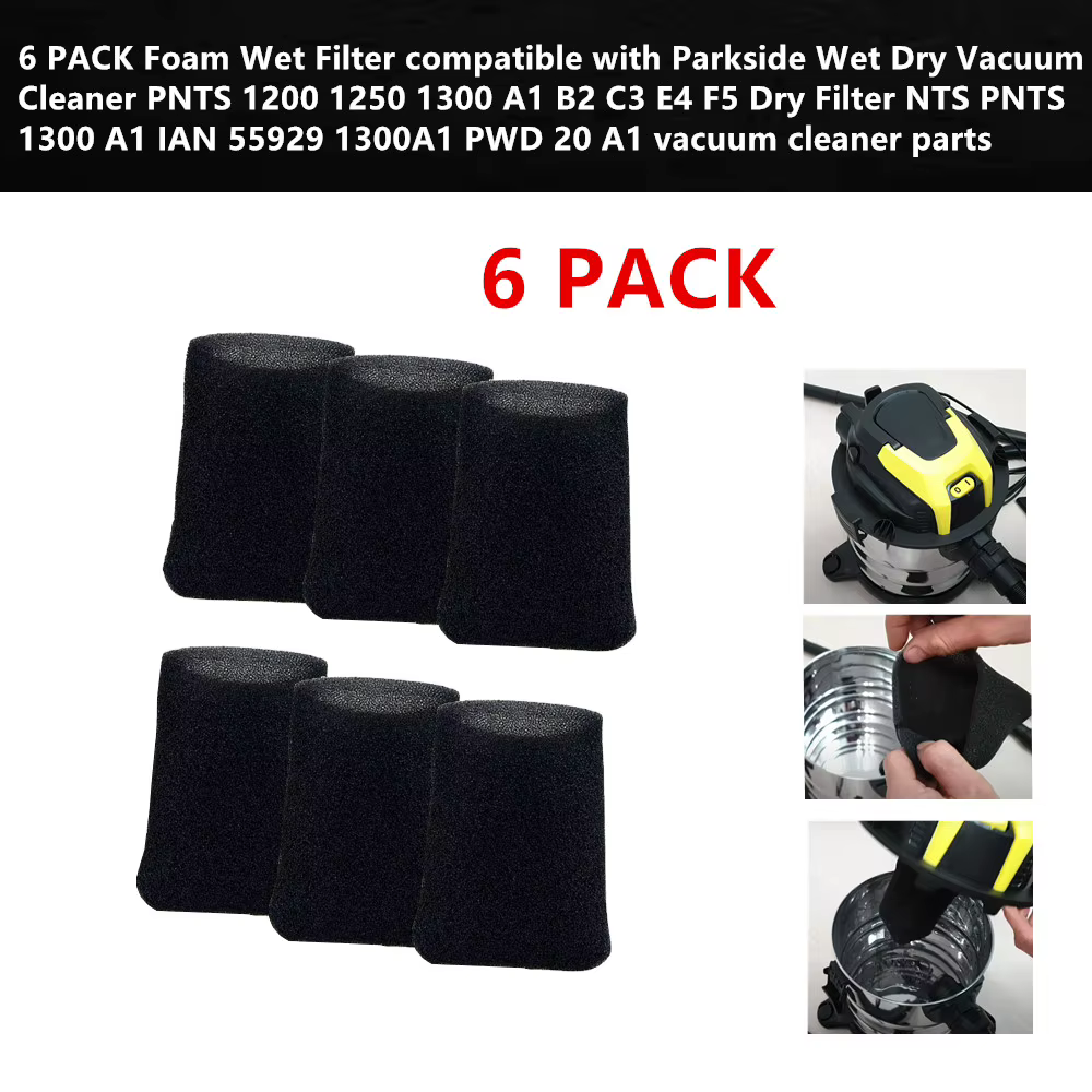 Filtre de support en mousse compatible avec aspirateur sec Parkside