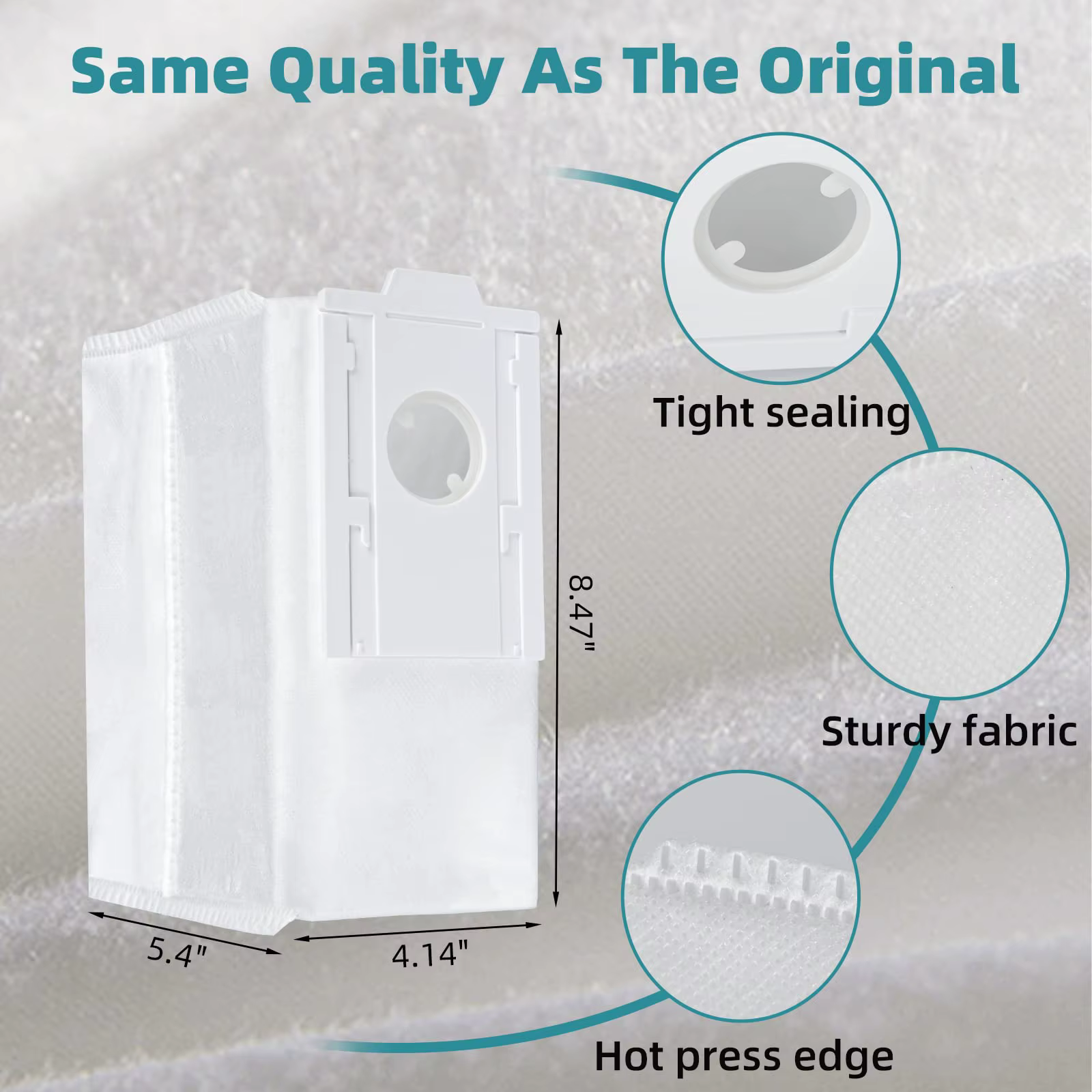 Sac à poussière pour Samsung Accessoires VCA-RDB95 Jet Bot + Jet Bot AI + Robot Aspirateur Sac sale Remplacement Pièces de sac d'aspirateur