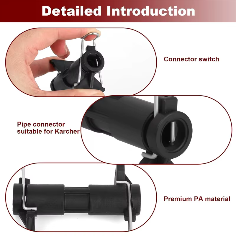 Connecteur d'extension de tuyau de pression pour série Karcher K2 K3 K4 K5 K6 K7 pour portée de nettoyage étendue