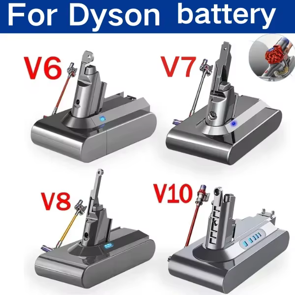 Batterie rechargeable pour aspirateur Dyson V6 V7 V8 V10 V11Series SV07 SV09 SV10 SV12 DC62 Absolute Fluffy Animal Pro Bateria