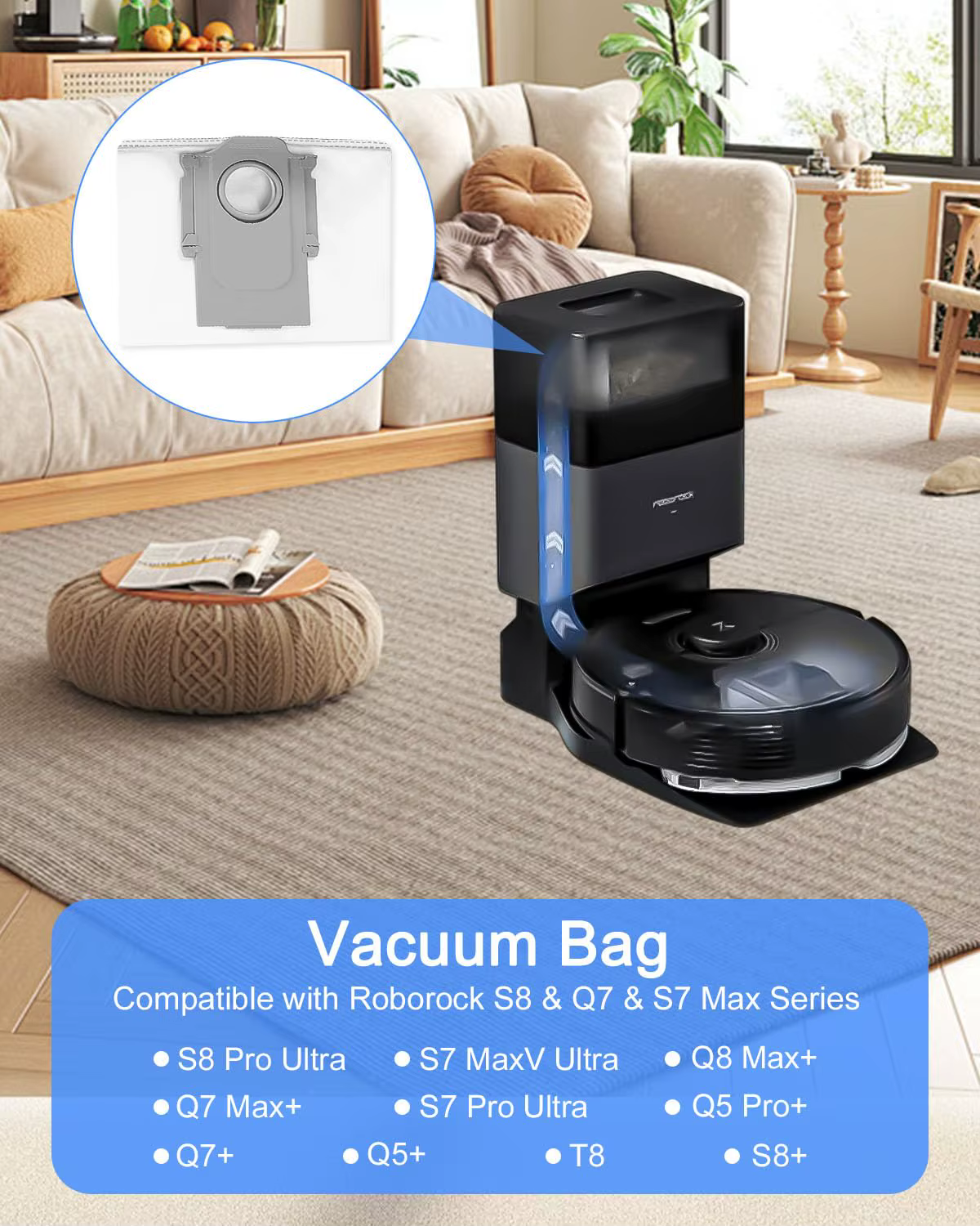 Sacs d'aspirateur Roborock S8 +/ S8 Pro Ultra/ S7 MaxV
