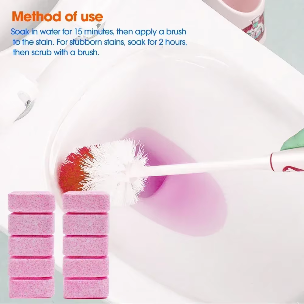 Comprimé effervescent pour le nettoyage des toilettes