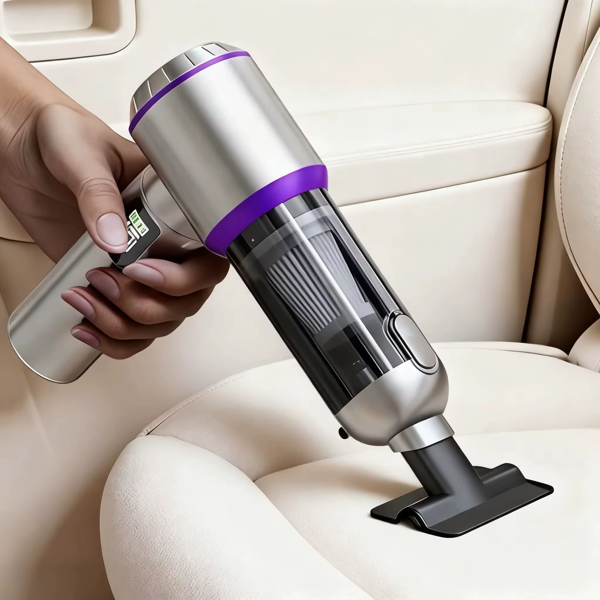 Aspirateur de voiture haute puissance, portable, sans fil, avec moteur sans balais, machine de nettoyage puissante, souffleur d'air pour appareils ménagers