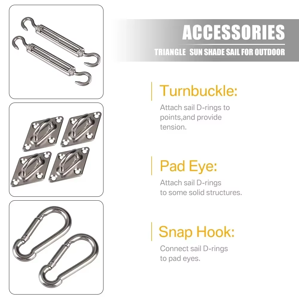 Kit de quincaillerie en acier inoxydable 304